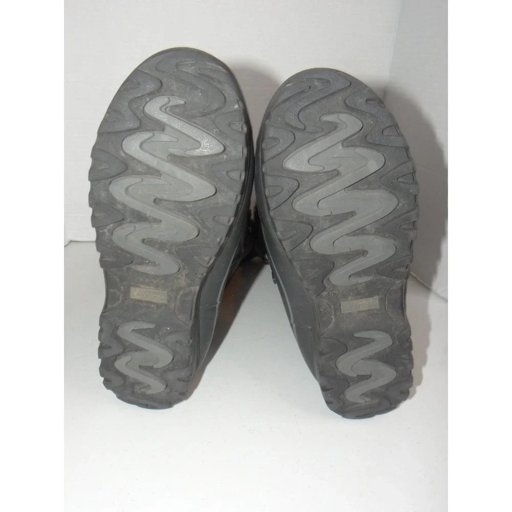 Lands End Womens Gray Faux Fur Trim Tall Snow Boots V3838/F4116 Size 10B